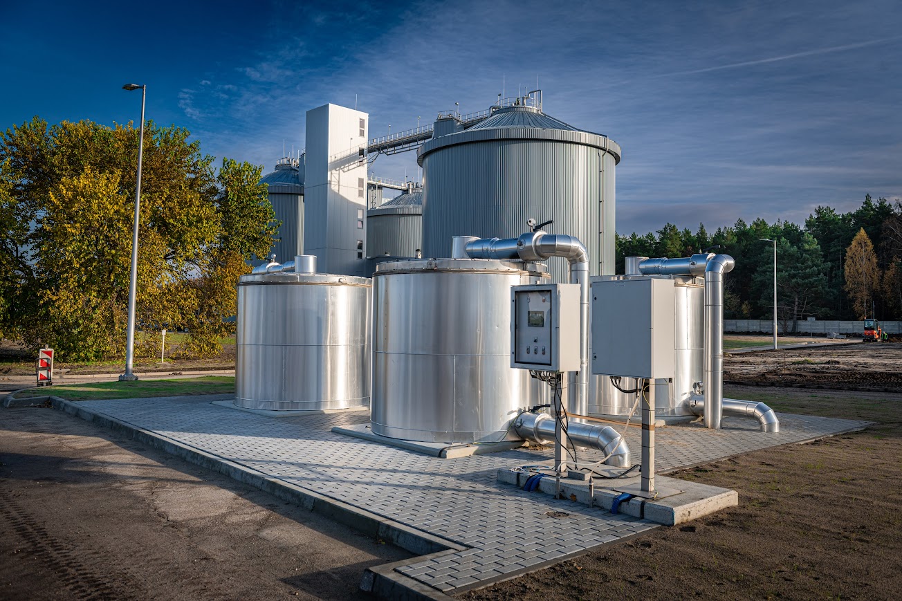 Zbiornik biogazu na GOŚ Dębogórze